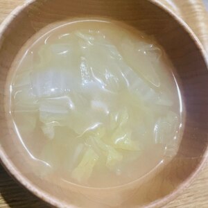 白菜の簡単味噌汁